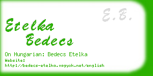 etelka bedecs business card